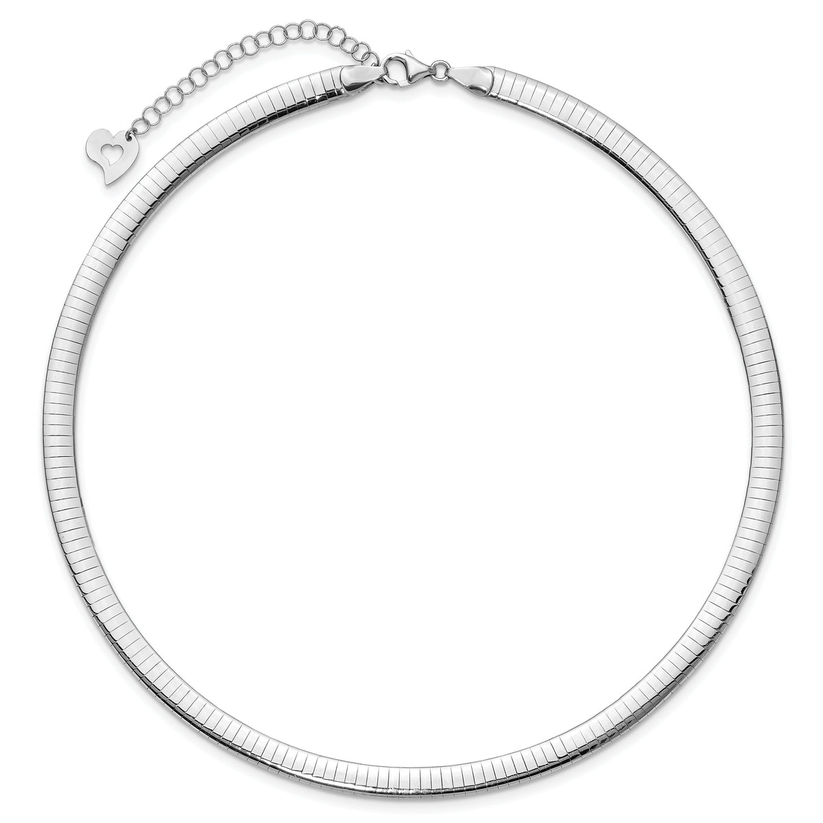 14k Two-tone Lt Reversible 6mm Omega w/extender Necklace-ROML6-16