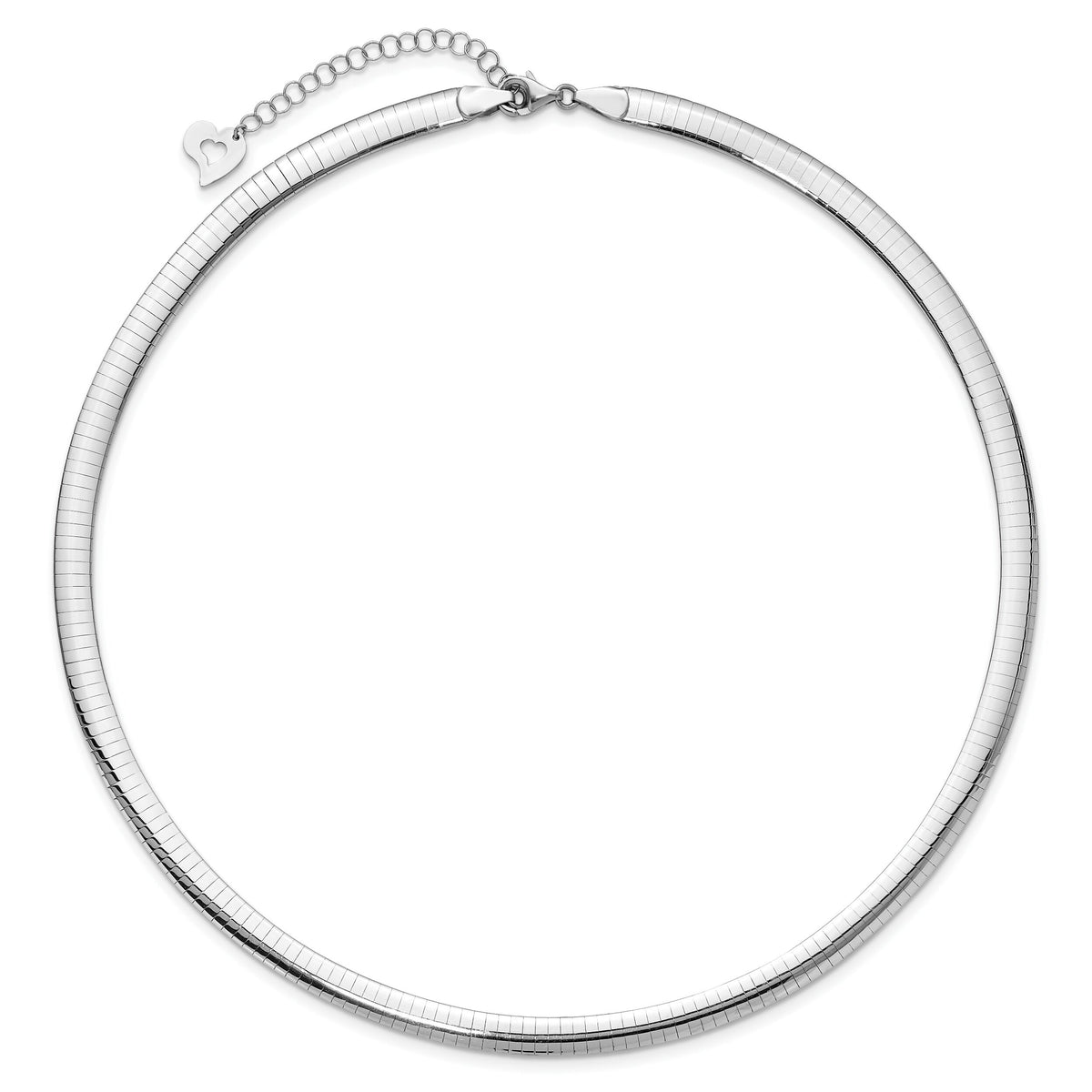 14k Two-tone Lt Reversible 6mm Omega w/extender Necklace-ROML6-18