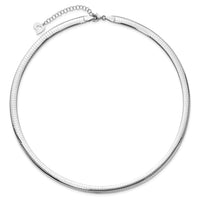 14k Two-tone Lt Reversible 6mm Omega w/extender Necklace-ROML6-18