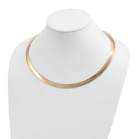 14k Two-tone Lt Reversible 8mm Omega w/extender Necklace-ROML8-18