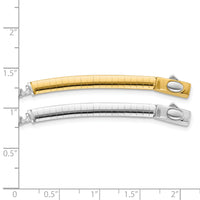14k 4mm White & Yellow Domed Omega Extender for Necklace-ROMX4