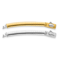 14k 4mm White & Yellow Domed Omega Extender for Necklace-ROMX4