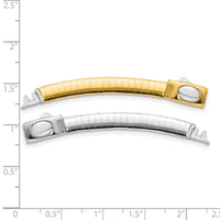 14k 5mm White & Yellow Domed Omega Extender for Necklace-ROMX5