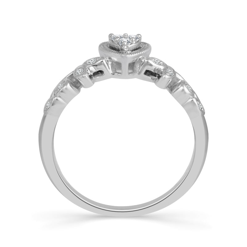 Diamond Fashion Ring 0.13 ct tw 10k White Gold-RP0405TPA660W
