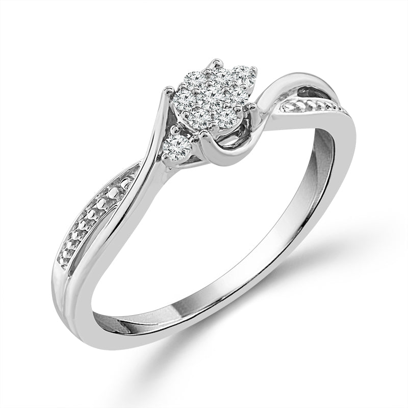 Diamond Fashion Ring 0.1 ct tw 10k White Gold-RP0544A78W0