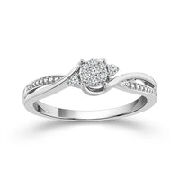 Diamond Fashion Ring 0.1 ct tw 10k White Gold-RP0544A78W0