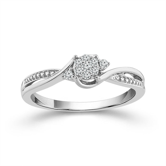 Diamond Fashion Ring 0.1 ct tw 10k White Gold-RP0544A78W0