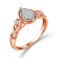 Diamond Engagement Ring 0.20 ct tw 14k Rose Gold-RP1740A68P4