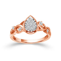 Diamond Engagement Ring 0.20 ct tw 14k Rose Gold-RP1740A68P4
