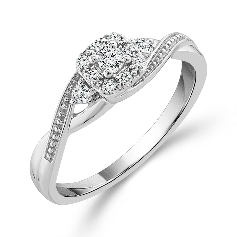 Diamond Fashion Ring 0.13 ct tw 10k White Gold-RP1908A78W0