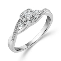 Diamond Fashion Ring 0.13 ct tw 10k White Gold-RP1908A78W0