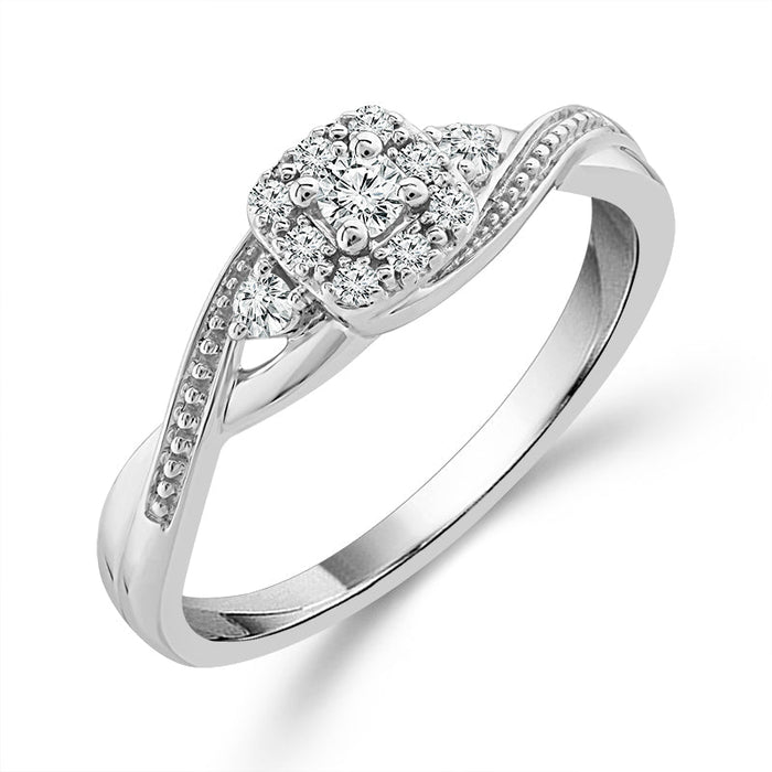 Diamond Fashion Ring 0.13 ct tw 10k White Gold-RP1908A78W0