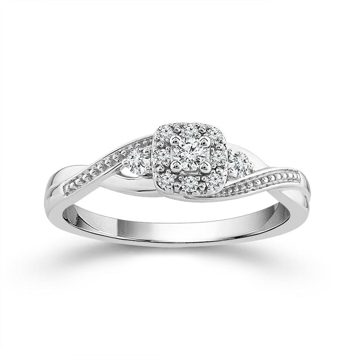 Diamond Fashion Ring 0.13 ct tw 10k White Gold-RP1908A78W0