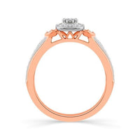 Diamond Fashion Ring 0.13 ct tw 10k Rose Gold+10k White Gold-RP1962A78T0