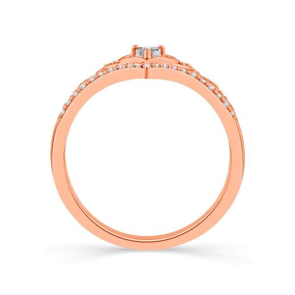Diamond Fashion Ring 0.13 ct tw 10k Rose Gold-RP1968A78P0