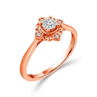 Diamond Fashion Ring 0.13 ct tw 10k Rose Gold-RP1975A78P0