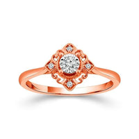 Diamond Fashion Ring 0.13 ct tw 10k Rose Gold-RP1975A78P0