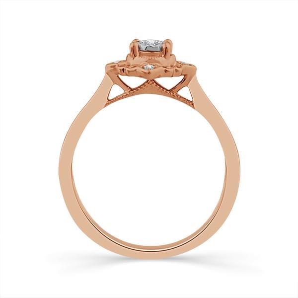 Diamond Fashion Ring 0.13 ct tw 10k Rose Gold-RP1975A78P0