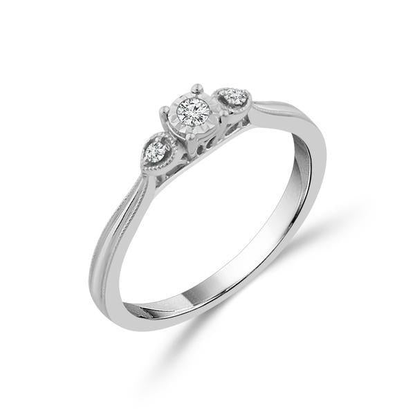 Diamond Fashion Ring 0.08 ct tw Silver-RP1985A78SS