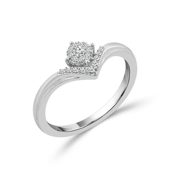 Diamond Fashion Ring 0.13 ct tw 10k White Gold-RP1987A78W0