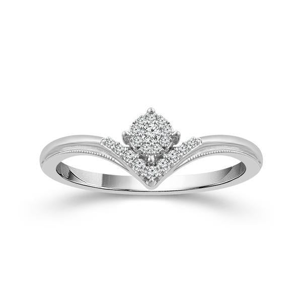 Diamond Fashion Ring 0.13 ct tw 10k White Gold-RP1987A78W0