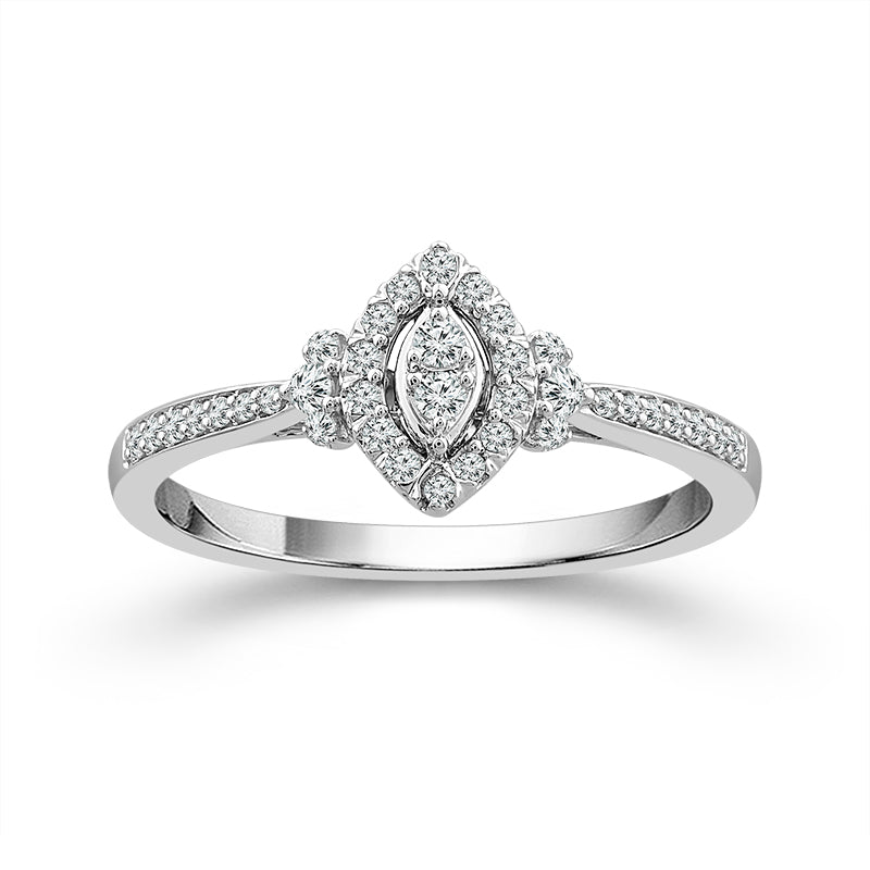 Diamond Fashion Ring 0.2 ct tw 10k White Gold-RP2313A78W0