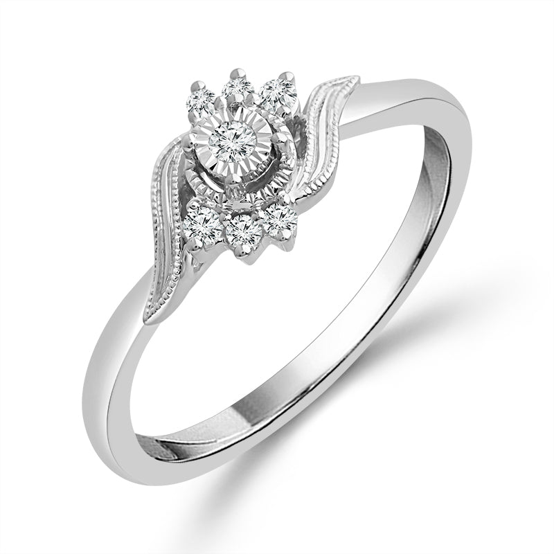 Diamond Fashion Ring 0.09 ct tw Silver-RP2530A78SLS
