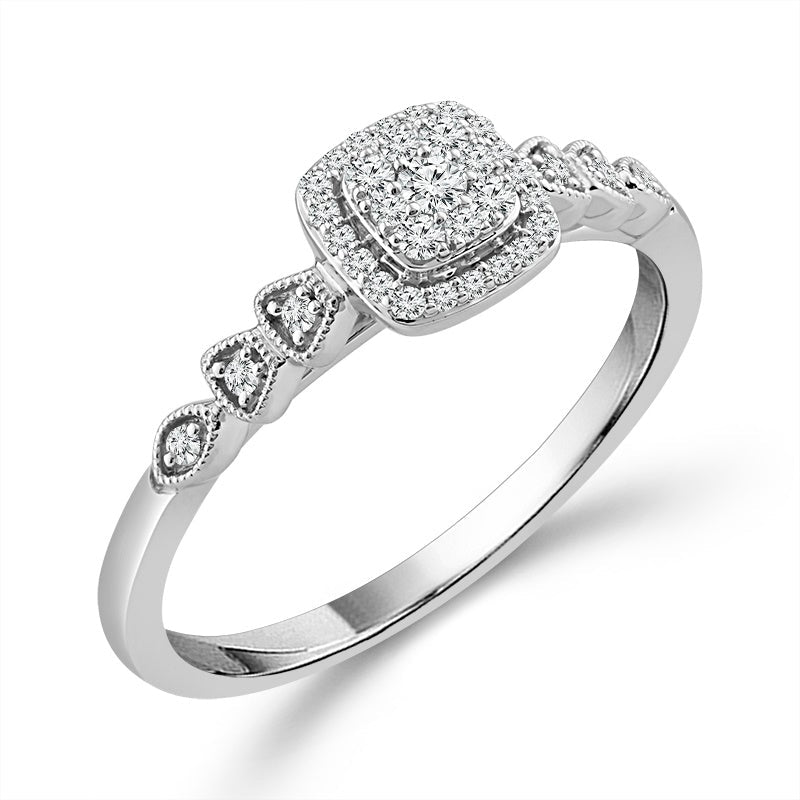 Diamond Fashion Ring 0.17 ct tw 10k White Gold-RP2627A68W0