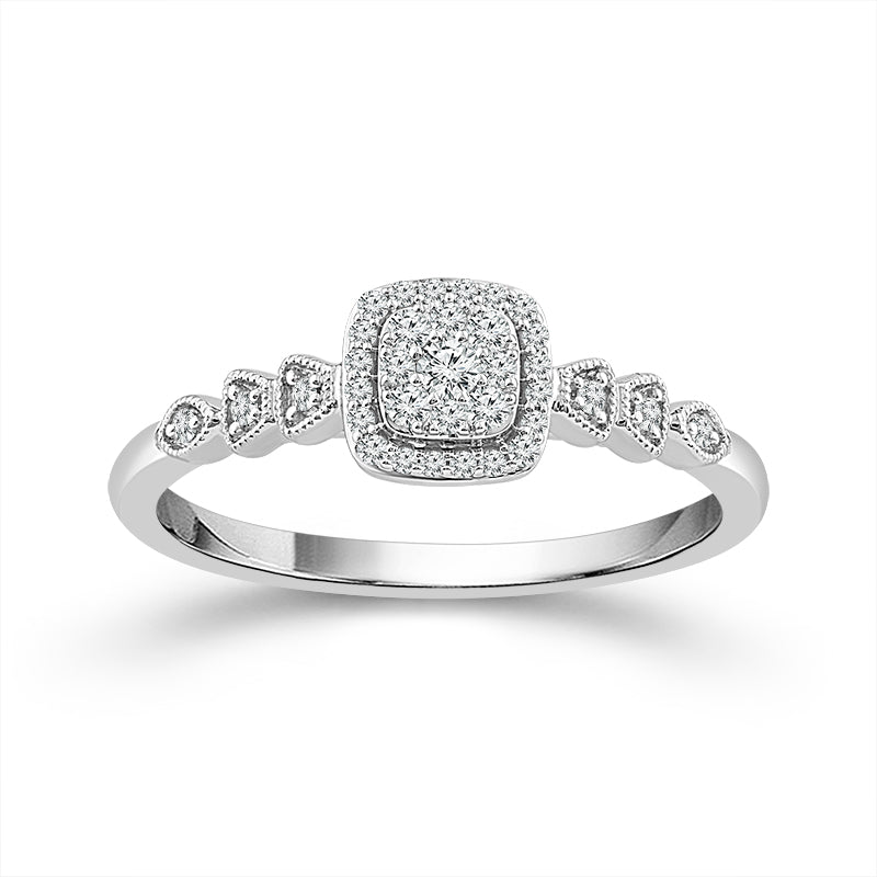 Diamond Fashion Ring 0.17 ct tw 10k White Gold-RP2627A68W0