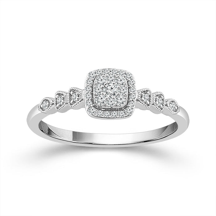 Diamond Fashion Ring 0.17 ct tw 10k White Gold-RP2627A68W0