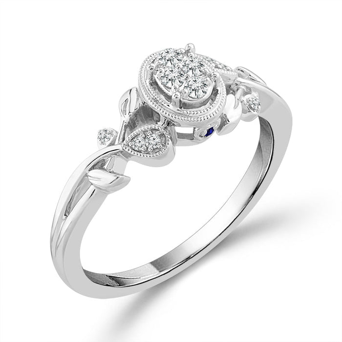 Diamond Fashion Ring 0.1 ct tw Silver-RP2731A78SLS
