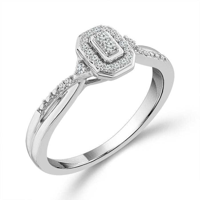 Diamond Fashion Ring 0.13 ct tw Silver-RP2836A78SLS