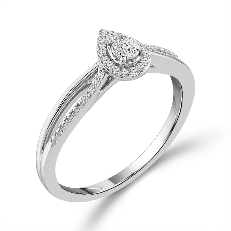 Diamond Fashion Ring 0.1 ct tw Silver-RP2840A78SLS