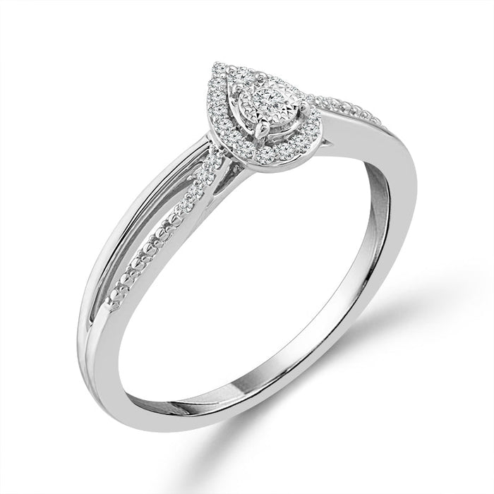 Diamond Fashion Ring 0.1 ct tw Silver-RP2840A78SLS