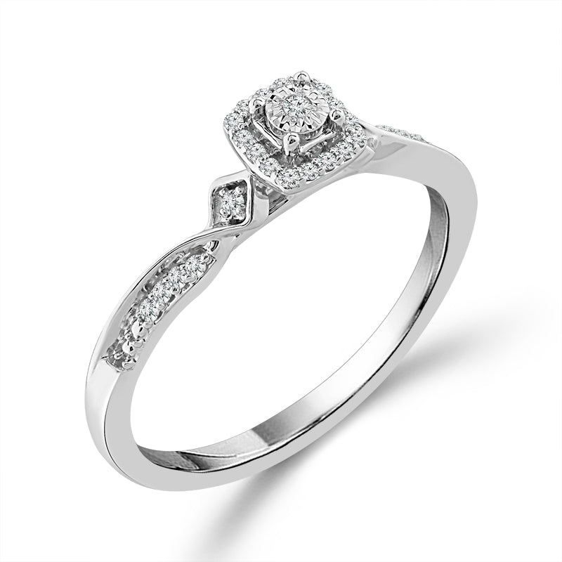 Diamond Fashion Ring 0.1 ct tw Silver-RP2842A78SLS