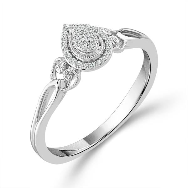 Diamond Fashion Ring 0.08 ct tw 10k White Gold-RP2871SCW0