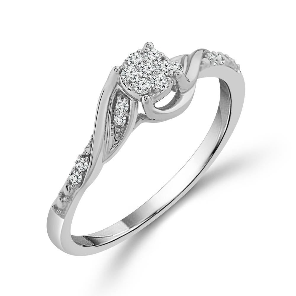 Diamond Fashion Ring 0.1 ct tw 10k White Gold-RP2896A97W0S