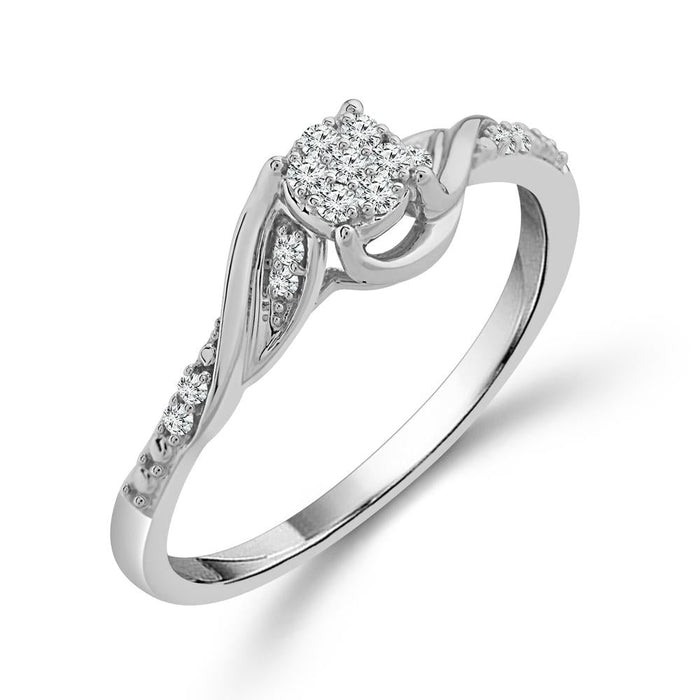 Diamond Fashion Ring 0.1 ct tw 10k White Gold-RP2896A97W0S