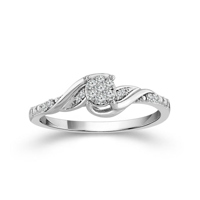 Diamond Fashion Ring 0.1 ct tw 10k White Gold-RP2896A97W0S