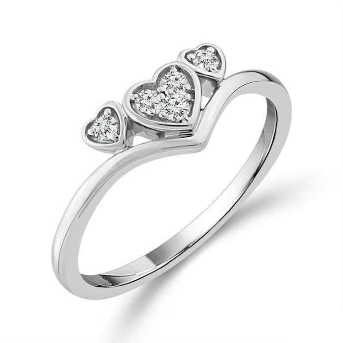 Diamond Fashion Ring 0.10 ct tw 10k White Gold-RP3065A78W0