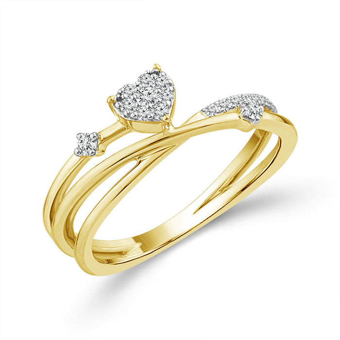 Diamond Fashion Ring 0.17 ct tw 10k Yellow Gold-RP3266A78Y0