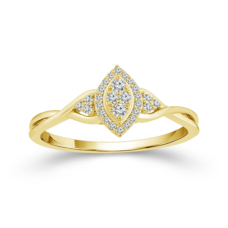 Diamond Fashion Ring 0.13 ct tw 10k Yellow Gold-RP3360A78Y0