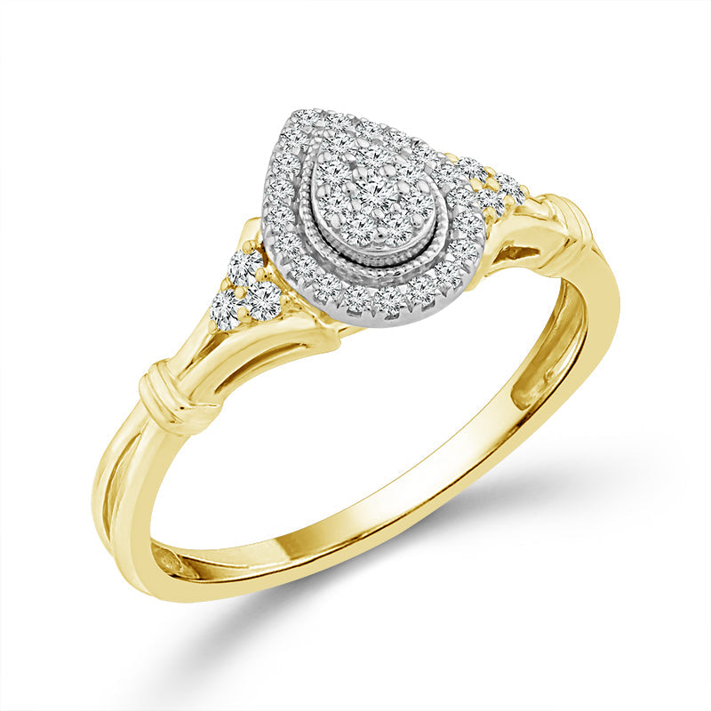 Diamond Fashion Ring 0.20 ct tw 10k Yellow Gold+10k White Gold-RP3372A78YW0