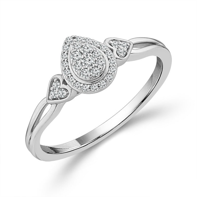 Diamond Fashion Ring 0.13 ct tw 10k White Gold-RP3374A78W0