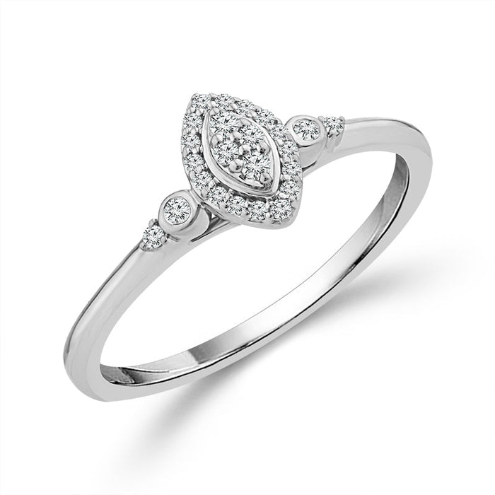 Diamond Fashion Ring 0.10 ct tw 10k White Gold-RP3376A78Y0