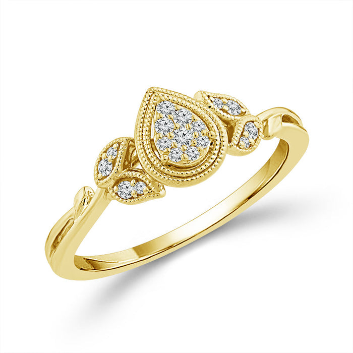 Diamond Engagement Ring 0.10 ct tw Silver-RP3383A78YSL