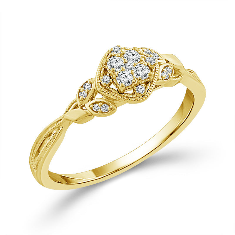 Diamond Fashion Ring 0.13 ct tw 10k Yellow Gold-RP3384A78Y0