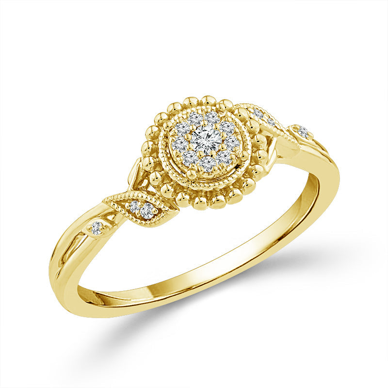 Diamond Fashion Ring 0.10 ct tw 10k Yellow Gold-RP3385A78Y0