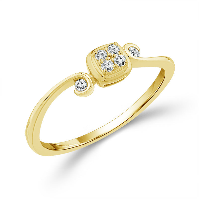 Diamond Engagement Ring 0.06 ct tw Silver-RP3386A78YSL