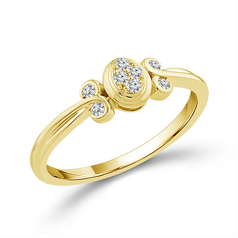 Diamond Engagement Ring 0.06 ct tw Silver-RP3387A78YSL